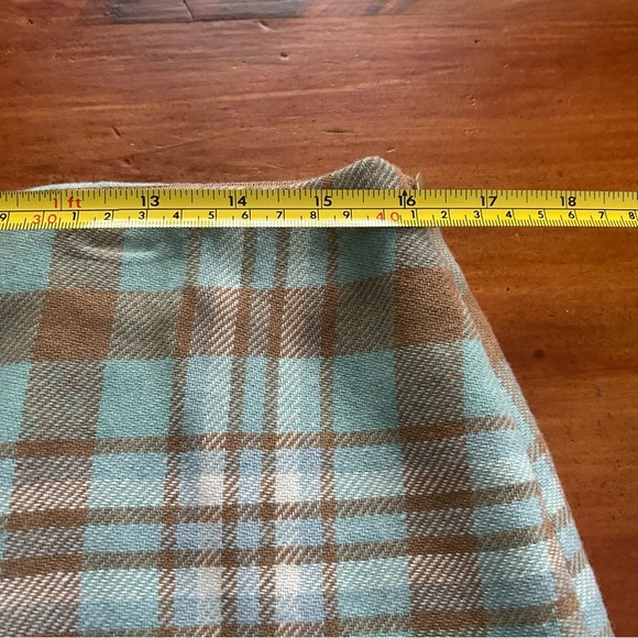 TALBOTS Candied Blue Multi Charming Plaid Wool Blend Skirt 10P Classic Winter - Picture 10 of 11